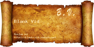 Blank Vid névjegykártya