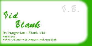 vid blank business card